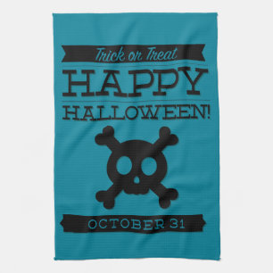 Typografisches Retro Halloween Handtuch
