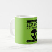 Typografisches Retro Halloween Kaffeetasse (Vorderseite Links)