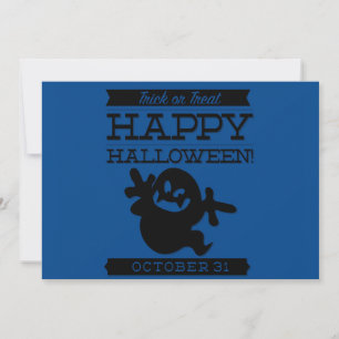 Typografisches Retro Halloween Karte