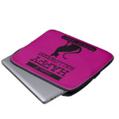 Typografisches Retro Halloween Laptopschutzhülle (Vorne Knopf)