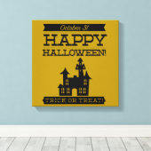 Typografisches Retro Halloween Leinwanddruck (Insitu (Holzboden))