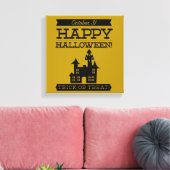 Typografisches Retro Halloween Leinwanddruck (Insitu (Wohnzimmer))