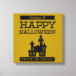 Typografisches Retro Halloween Leinwanddruck