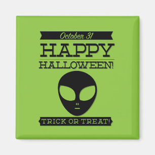 Typografisches Retro Halloween Magnet