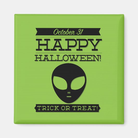 Typografisches Retro Halloween Magnet (Vorne)