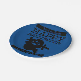 Typografisches Retro Halloween Pappteller