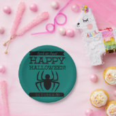 Typografisches Retro Halloween Pappteller (Party)