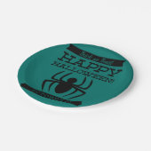 Typografisches Retro Halloween Pappteller (Schrägansicht)