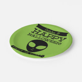 Typografisches Retro Halloween Pappteller