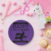 Typografisches Retro Halloween Pappteller (Party)