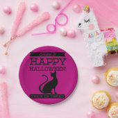 Typografisches Retro Halloween Pappteller (Party)