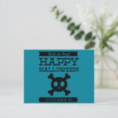 Typografisches Retro Halloween Postkarte (Stehend Vorderseite)