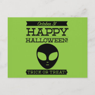 Typografisches Retro Halloween Postkarte