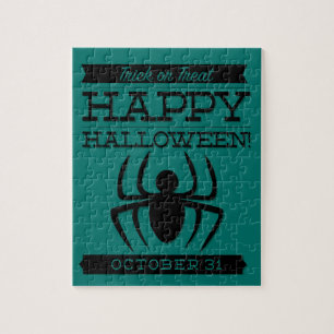 Typografisches Retro Halloween Puzzle