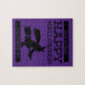 Typografisches Retro Halloween Puzzle (Horizontal)