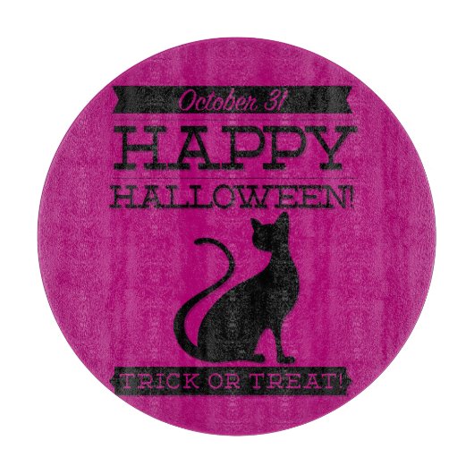 Typografisches Retro Halloween Schneidebrett (Vorderseite)