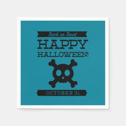 Typografisches Retro Halloween Serviette (Vorderseite)