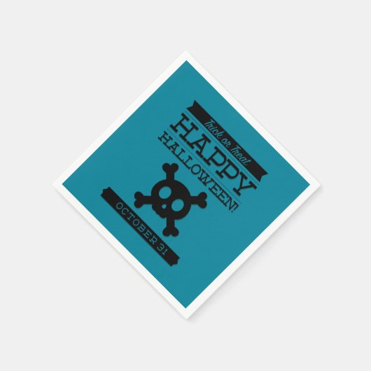 Typografisches Retro Halloween Serviette (Ecke)