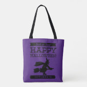 Typografisches Retro Halloween Tasche (Rückseite)