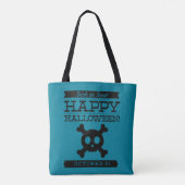 Typografisches Retro Halloween Tasche (Rückseite)