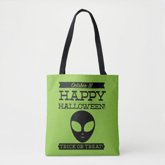 Typografisches Retro Halloween Tasche (Vorderseite)