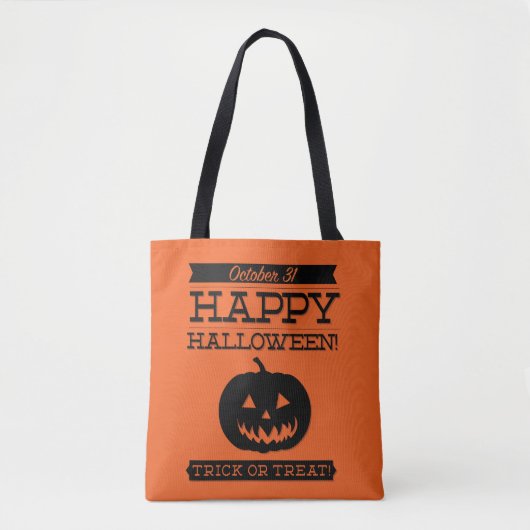 Typografisches Retro Halloween Tasche (Vorderseite)