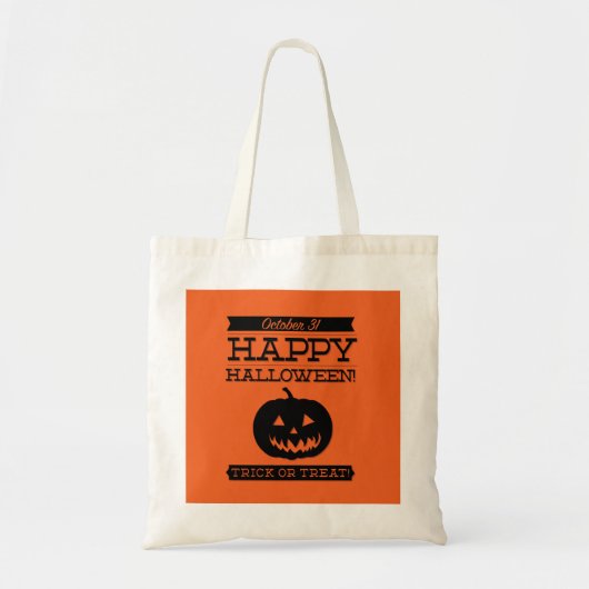 Typografisches Retro Halloween Tragetasche (Vorne)