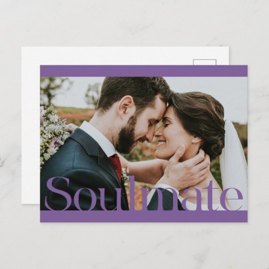 Typografisches Seelenrahmen-Design Postkarte (Vorne/Hinten)