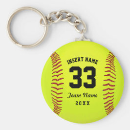 Typografisches Softballteam Schlüsselanhänger