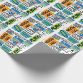 Typografisches Spiel Pixel: spielerischer Hintergr Geschenkpapier (Ecke)