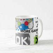 Typografisches Spiel Pixel: spielerischer Hintergr Kaffeetasse (VorderseiteRechts)