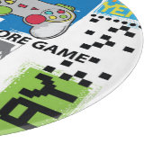Typografisches Spiel Pixel: spielerischer Hintergr Schneidebrett (Ecke)