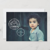 Typografisches Weihnachtsdekor Feiertagskarte (Vorderseite)