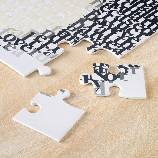 typografisches Yin-Yang-Symbol Puzzle (Seite)