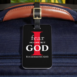 Typografy Bible Verse ● Ich fürchte niemanden auße Gepäckanhänger