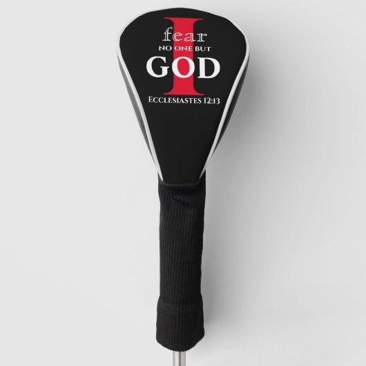 Typografy Bible Verse ● Ich fürchte niemanden auße Golf Headcover (Vorderseite)