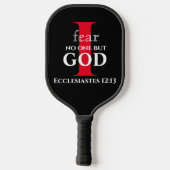 Typografy Bible Verse ● Ich fürchte niemanden auße Pickleball Schläger (Rückseite)