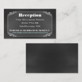 Typografy Chalk Board Hochzeitkarte Begleitkarte (Vorne/Hinten)