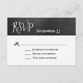 Typografy Chalk Board Wedding RSVP Card