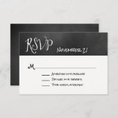 Typografy Chalk Board Wedding RSVP Card (Vorne/Hinten)