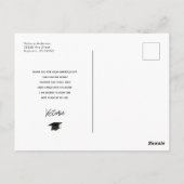 Typografy Foto Graduate Vielen Dank Postkarte (Rückseite)