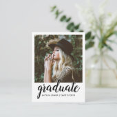 Typografy Graduation Party | Save the Date Foto Postkarte (Stehend Vorderseite)