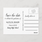 Typografy Graduation Party | Save the Date Foto Postkarte (Rückseite)