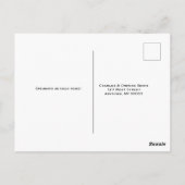 Typografy Response Wedding RSVP Cards Postkarte (Rückseite)