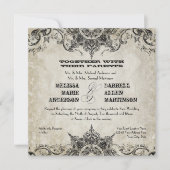 Typografy Style Gravers Schriftart Swirl Schnörkel Einladung (Vorderseite)