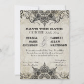 Typografy Style Gravers Schriftart Swirl Schnörkel Einladung (Vorderseite)