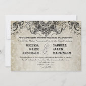 Typografy Style Gravers Schriftart Swirl Schnörkel Einladung (Vorderseite)