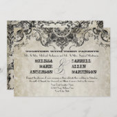 Typografy Style Gravers Schriftart Swirl Schnörkel Einladung (Vorne/Hinten)