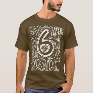 Typografy-Team 6. Klasse Lehrer zurück T-Shirt