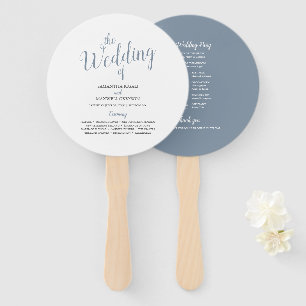 Typografy Wedding Program Fan Fächer